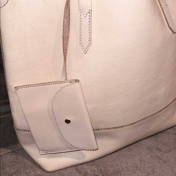 Vintage J. Crew Leather Shopper Tote Bag - Picture 3 of 11